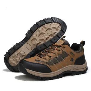 HS-002 Großhandel Hot Sale Leder Anti Slip Outdoor Bergwüste Kletter schuhe Big Wandern für Männer