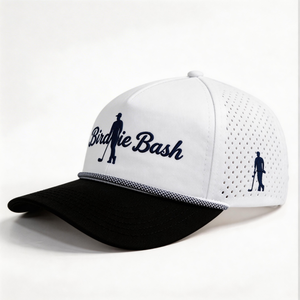 Gorra de Béisbol Deportiva Personalizada de Nylon Vintage de 5 Paneles, Impermeable, con Perforaciones Láser, Bordado y Hebilla Dorada de Cobre, con Soporte para Tees de Golf - Product Image 2