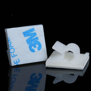 Pince de câble auto-adhésive de type R 3M pince d'organisateur de câble en nylon adhésif en silicone pince de câble PV pince de câble-matière plastique - Product Image 2