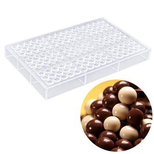 New Food Grade Half Dome Chocolate <strong>Molds</strong> <strong>Plastic</strong> Semi-Circular Transparent Chocolate <strong>Mold</strong> Bar Shape - Product Image 1