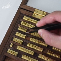 Lettres en cuir personnalisées, 26 tampons alphabétiques en laiton, tampons métalliques interchangeables, ensemble complet de tampons en laiton pour machine à estamper le cuir