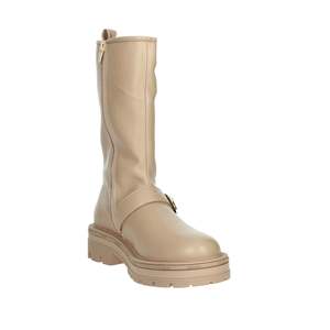 Botas Planas de Media Pantorrilla para Mujer Liu-Jo, Cuero Beige con Detalle de Hebilla - Product Image 5