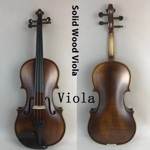 <span class=keywords><strong>Viola</strong></span> en ébène massif 11-16,5 pouces, finition laquée noyer mat, table en épicéa, archet en bois du Brésil, accessoires en érable flammé - Product Image 4