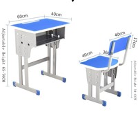 Nouveau mobilier scolaire en métal - Table de laboratoire, chaise pour une utilisation polyvalente en classe, hôpital, maison, bureau, salon