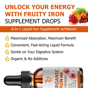 Gotas Líquidas de Hierro Orgánico con Vitamina B6 y Vitamina C, Suplemento Dietético, Bebida para Aumentar la Vitalidad y la Inmunidad, Venta al por Mayor de Fábrica - Product Image 3
