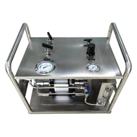 USUN-sistema de bomba de presión hidráulica, modelo: WS-AT64, 300-500 Bar, personalizado, accionada por aire