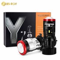 Lampe de lecture grossissante Y7, projecteur H4, mini projecteur à lentille bi-LED dans le système d'éclairage automobile, ampoules de phare LED Y7 pour voiture 120W