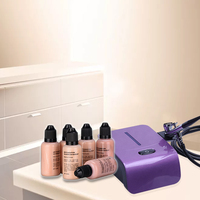 Cosmétique maquillage arc-en-couleur de fard à paupières fondation aérographe