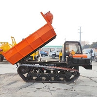 Mini-dumper sur chenilles en caoutchouc de haute qualité, capacité de charge 10 tonnes, pour travaux agricoles, vente directe usine, moteur diesel et pompe