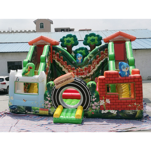 28'x26 'Lớn rừng chủ đề thế giới trẻ em Inflatable sân chơi với Slide làm bằng chì Vật liệu miễn phí từ Sino inflatables nhà máy - Product Image 1