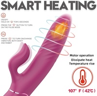 S-HANDE Vibrateur Lapin Chauffant en Silicone Souple USB Extra Large, Godemiché Stimulateur Clitoridien, Jouets Sexuels pour Femme