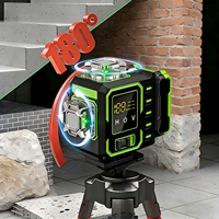 Niveau laser vert 4D industriel 16 lignes à auto-nivellement 360° omnidirectionnel à fixation murale rotatif – Offre Spéciale