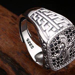 Anelli in Argento Sterling 925 con Zirconi, Motivo Uccelli Portafortuna, per Uomo e Donna, Gioielli Regalo - Product Image 5