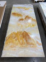 1220*2440mm 3mm Style Moderne Intérieur Faux Pierre Conseil UV Double Couche Revêtement PVC Marbre Feuille Panneau Mural Décoratif