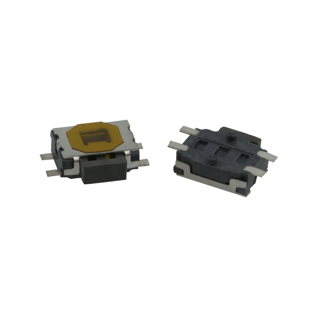China Manufacturer's HM Brand SMD 2P Column-Free PCB Mounted Electronic Micro Push Button Switch 3x4x2mm Small Turtle Brass