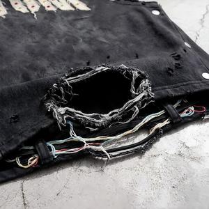Débardeur Vintage Personnalisé en Coton 100% Effet Usé et Délavé à l'Acide, Broderie et Strass, Sans Manches, Style Ripped - Product Image 4