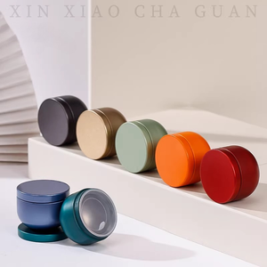 RTS 空罐 57*44mm 圆形 30g 抹茶 2OZ 茶叶罐 小铁罐 迷你金属罐盒 食品储存容器 带双层内盖的罐子 - Product Image 3