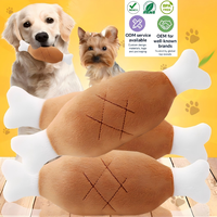 Dubbele Bot Kippenpoot Fruit Wortel Groente Hond Superzacht Pluche 11CM-30CM Geluidsgenererend Bijtbestendig Speelgoed Benodigdheden