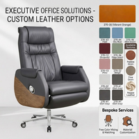 Chaise de bureau orthopédique robuste avec dossier moulé monobloc, fauteuil de direction ergonomique multifonctionnel inclinable A-015