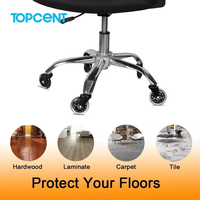 Pour Topcent 2 pouces remplacement chaise de bureau roulette roulette en plastique pour salon salle à manger chambre meubles pour usage scolaire