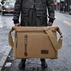 Bolsa de mensajero de un solo hombro para hombre con logotipo personalizado, bandolera de lona impermeable a la moda para viajar - Product Image 2