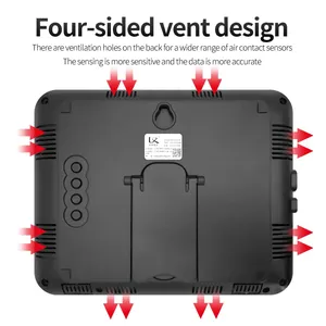 Détecteur de qualité de l'air numérique LED haute précision, moniteur de température et d'humidité, testeur de CO2 pour usage domestique/bureau/industriel - Product Image 2