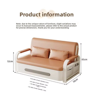Sofá Cama Plegable Moderno y Minimalista con Estructura Metálica, Mueble Multifuncional para Sala de Estar y Balcón Exterior
