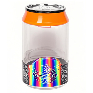 Rõ ràng Soda lon Bao bì với vít nắp kẹo Cookie Gummy thảo mộc bao bì nhựa đáy lọ - Product Image 5