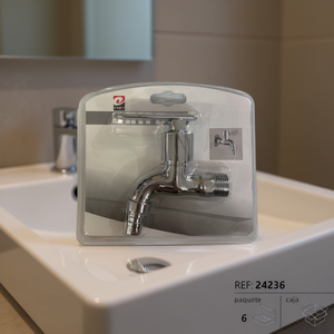 Straight Handle Basin Faucet 6/U Chrome Finish For Sink Use - Product Image 2