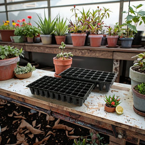 Bandejas de Plástico de Poliestireno Grueso Reutilizables Green <span class=keywords><strong>Sen</strong></span> de 72, 128 y 200 Celdas para Semillas de Vegetales y Flores - Product Image 1