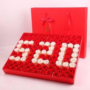 Flor <span class=keywords><strong>de</strong></span> jabón perfumada <span class=keywords><strong>de</strong></span> rosa <span class=keywords><strong>de</strong></span> larga duración presente con tarjeta Día <span class=keywords><strong>de</strong></span> San Valentín una sorpresa fragante atemporal para mostrar tu amor profundo - Product Image 1