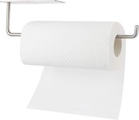HOMEDEC Porte-rouleau de papier toilette mural moderne en acier inoxydable 304 chromé auto-adhésif pour salle de bain, 3 ans
