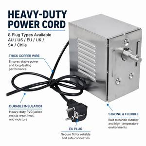 Moteur de rôtissoire robuste certifié CE 45W, 2-3 tr/min, couple élevé 150-200 KGF.CM, AC 110-240V, pour agneau, cochon, bœuf entiers - Product Image 3