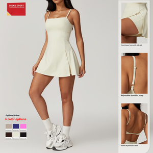 Damen 2-in-1 Sexy Tennis Kleid-Eingebaute Shorts Gepolsterter Golf Skort für Pickle ball Padel - Stretch Sport rock für Tennis - Product Image 3