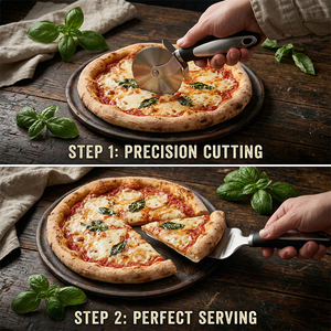 Utensilios de Acero Inoxidable para Postres, Pala para <span class=keywords><strong>Pizza</strong></span> y Pastel, Rodillo para Masa de Repostería, Cortador de <span class=keywords><strong>Pizza</strong></span> y Pastel de Carne - Product Image 4