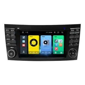 Radio Mobil Audio Android Dasbor 2DIN Portabel, Untuk Benz E-class W211 Cls-class W219 Navigasi GPS Multimedia