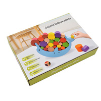 Ensemble de blocs de construction Dolphin balance, jeu d'empilage, jouets éducatifs pour enfants