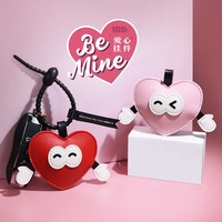 Mignonne simple fille PU cuir porte-clés mousqueton pendentif léger porte-clés en cuir de haute qualité