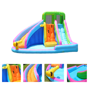 Château <span class=keywords><strong>gonflable</strong></span> aquatique <span class=keywords><strong>avec</strong></span> <span class=keywords><strong>toboggan</strong></span> <span class=keywords><strong>et</strong></span> trampoline pour les fêtes - Jouet de parc aquatique polyvalent - Product Image 5