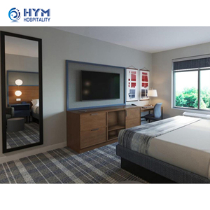 Bộ nội thất phòng ngủ khách sạn 5 sao AmericInn by Wyndham thiết kế hiện đại tùy chỉnh, làm bằng gỗ - Product Image 3