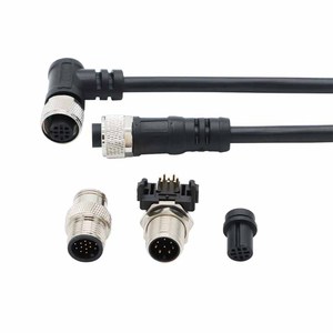 산업용 IP67 방수 M8 A/B 코드 직각 패널 마운트 소켓 브래킷 2/3/4/5/6/8 핀 M8 원형 와이어 하네스 - Product Image 6