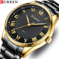 2022 Curren 8409 orologio al quarzo da uomo di marca 3 ATM orologi da polso da uomo in acciaio di lusso impermeabili