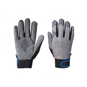 Gants de sécurité gris en PU JNA GROUP, bouts des doigts texturés, poignet élastique, antidérapants, épaisseur 4 mil, longueur 10 pouces, usage général - Product Image 1