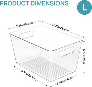 Wholesale PET Injection Molded Transparent Modern Kitchen Refrigerator <b>Storage</b> <b>Box</b> Multifunction Design 20x14x12.8cm Lightweight - Product Image 2