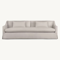 Meubles de salon modernes canapé en tissu belge classique avec bras incliné canapé banquette couverte pour villa hall appartement
