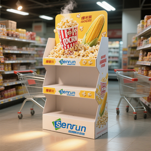 Estante de exhibición de supermercado de cartón plegable con estantes extraíbles Ecológico y para promociones de tiendas - Product Image 6