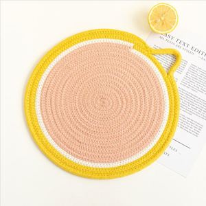 Modern Classic <b>Large</b> Cotton Rope Placemat Indoor Outdoor Dining Table Protection for Hotels Parties Christmas Gift Fabric - Product Image 3