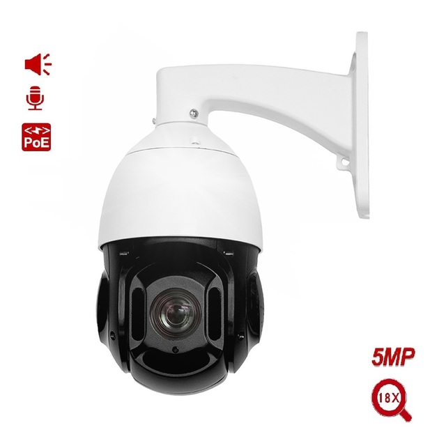 Remote Smartphone Control Ultra HD CMOS Sensor H.265 Two-Way Audio IR-Cut Infrared Night Vision Fast Speed PTZ Camera Camera