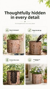 <span class=keywords><strong>Sac</strong></span> de plantation en feutre épaissi K32 de 5 gallons, <span class=keywords><strong>sac</strong></span> de jardinage <span class=keywords><strong>pour</strong></span> le contrôle des racines des plantes, motif <span class=keywords><strong>d</strong></span>'<span class=keywords><strong>écorce</strong></span> <span class=keywords><strong>d</strong></span>'arbre imprimé - Product Image 6