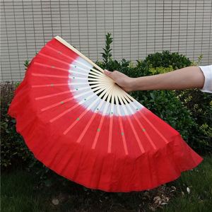 Abanicos de Bambú Hechos a Mano de 32 cm, Ecológicos, con Forro de Poliéster, Estilo Fiesta, Regalo de Boda, Artesanía - Product Image 5